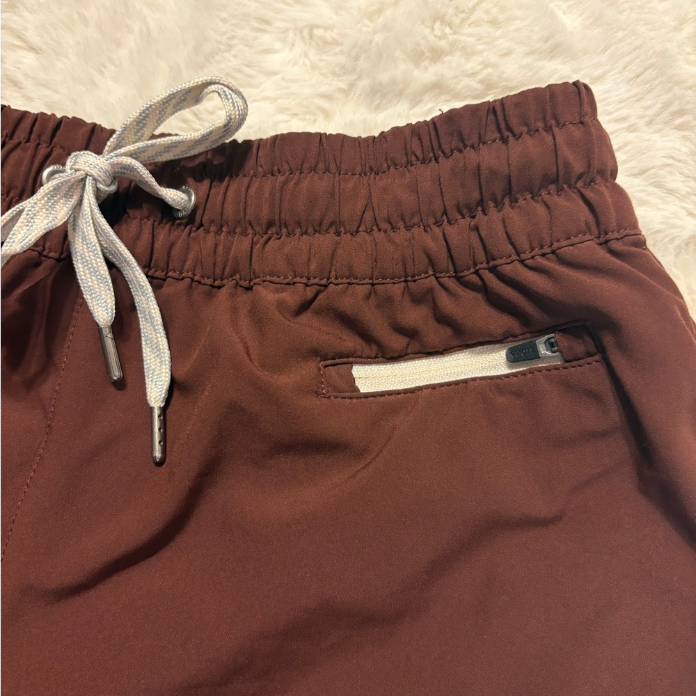 Vuori Women's Athletic Shorts in Brown mulberry Medium - Picture 3 of 6